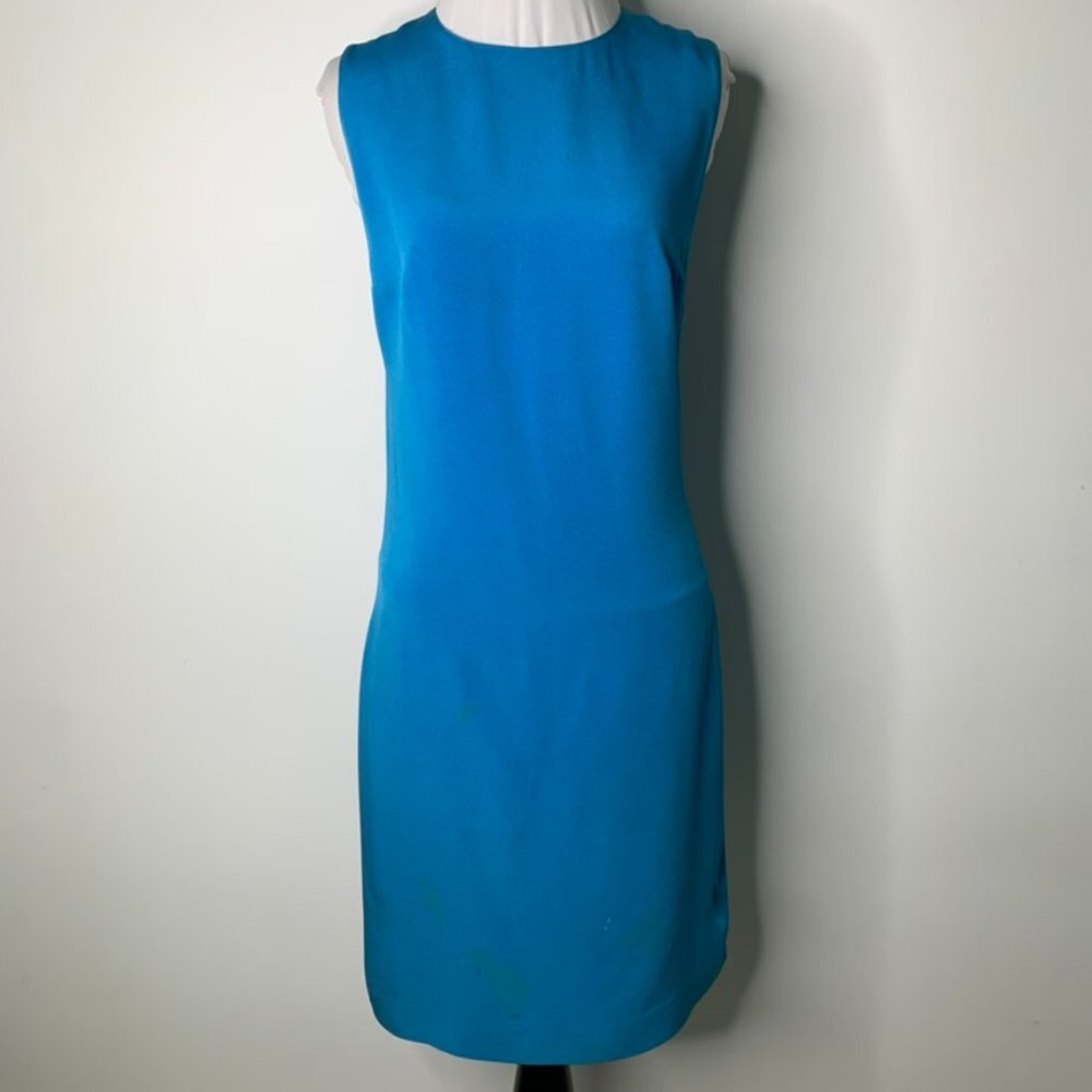 Vintage Versus Women's Blue Shift Sleeveless Dress Size IT42 / 6 US